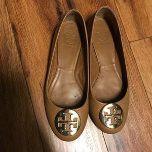 Tan Tory Burch ballet flats